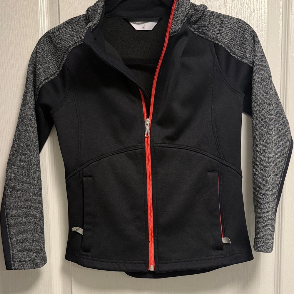 Spider Kids Black and Gray Hoodie with Red Accents New